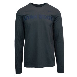 Utah State Long-Sleeve Graphite Nike T-Shirt Men's